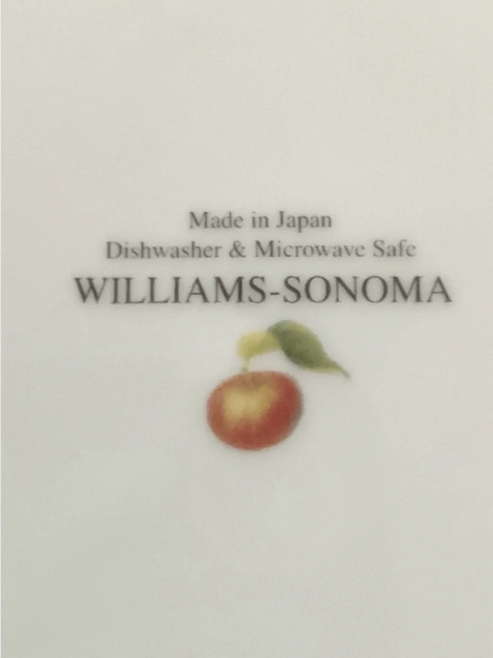 Williams Sonoma Apple Fruit Salad Dessert Plates Set 4 Made Japan 8”